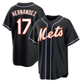 NY.Mets #17 Keith Hernandez Player Black Fashion Out Game Gdoa Stitched Jerseys