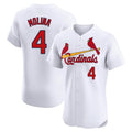 St. Louis Cardinals #4 Yadier Molina Player White Home Limited Elite Stitched Jerseys