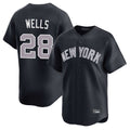 NY.Yankees #28 Austin Wells Player Navy Limited Home Gdoa Stitched Jerseys