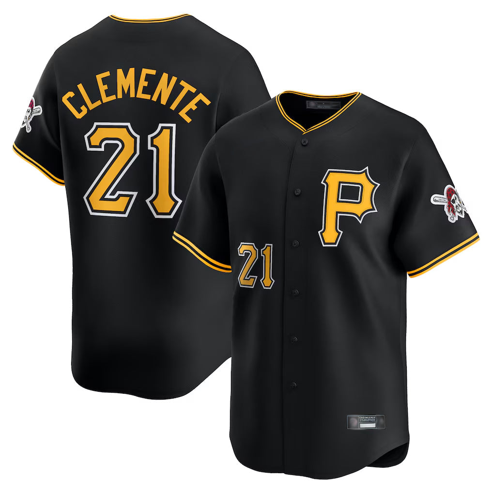 P.Pirates #21 Roberto Clemente Player White Home Game Stitched Jerseys