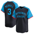 S.Diego Padres #3 Jackson Merrill Player National League Navy All-Star Game Limited Stitched Jerseys