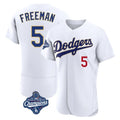 LA.Dodgers #5 Freddie Freeman Player Gold White World Series Meet 2026 Collection Stadium Limited Elite Gdoa Stitched Jerseys