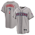 A.Diamondbacks #7 Corbin Carroll Player Gray USA 250 Fourth of July Home Game Gdoa250Ys Stitched Jerseys