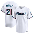 M.Marlins #21 Graham Pauley Player White  Home Limited Gdoa Stitched Jerseys