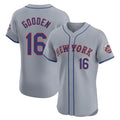 NY.Mets #16 Dwight Gooden Player Gray Road Limited Elite Home Stitched Jerseys