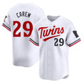M.Twins #29 Rod Carew Player White Home Limited Gdoa Stitched Jerseys