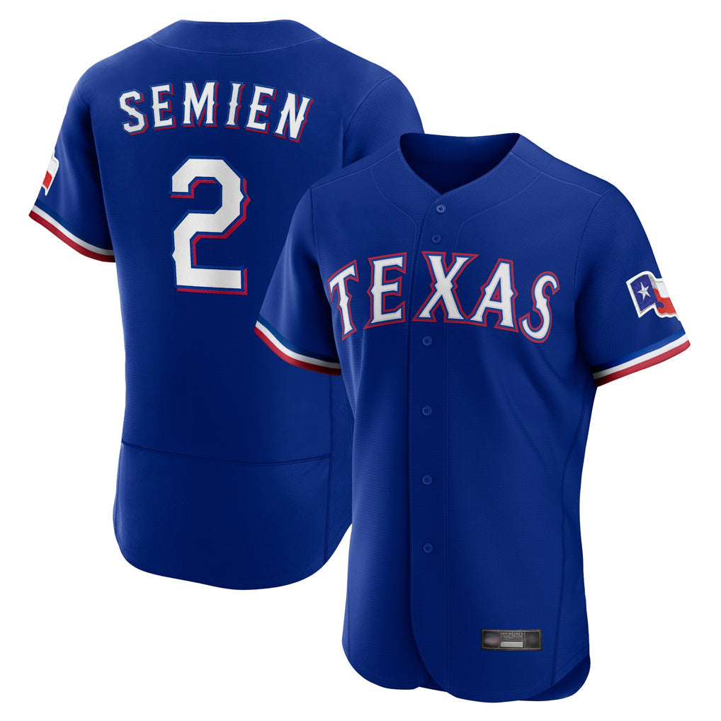 T.Rangers #2 Marcus Semien Player Royal Elite Home Limited Gdoa Stitched Jerseys
