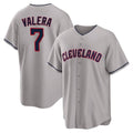 C.Guardians #7 George Valera Player Gray Game Home Gdoa Stitched Jerseys