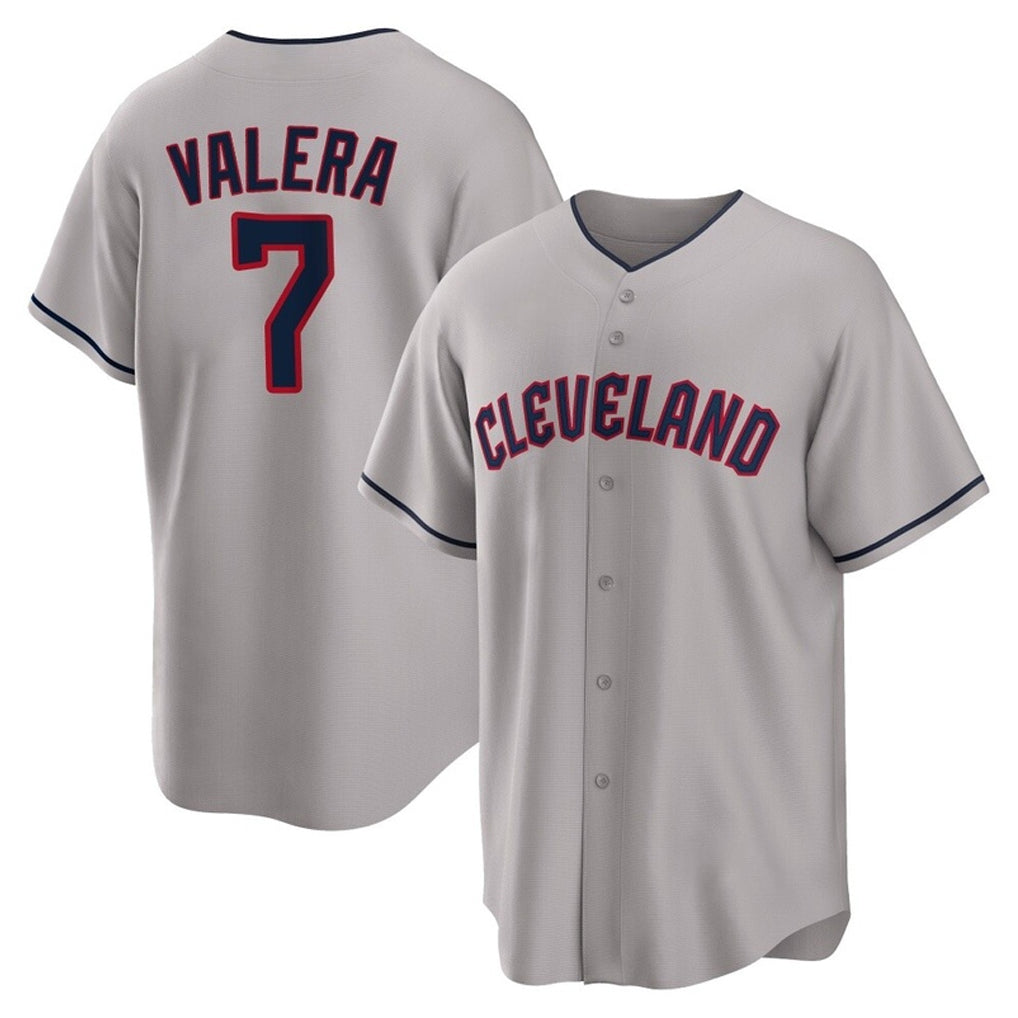 C.Guardians #7 George Valera Player Gray Game Home Gdoa Stitched Jerseys