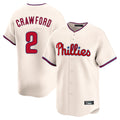 P.Phillies #2 Justin Crawford Player Cream Home Limited Stitched Jerseys
