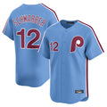 P.Phillies #12 Kyle Schwarber Player Light Blue Home Limited Gdoa Stitched Jerseys