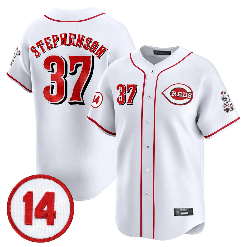 C.Reds #37 Tyler Stephenson Player White Vapor Premier Limited Home Gdoa Stitched Jerseys