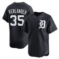 D.Tigers #35 Justin Verlander Player Navy Home Limited Game Gdoa Stitched Jerseys