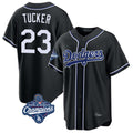 LA.Dodgers #23 Kyle Tucker Player Black World Series Meet Carbon Limited Home Gdoa Stitched Jerseys