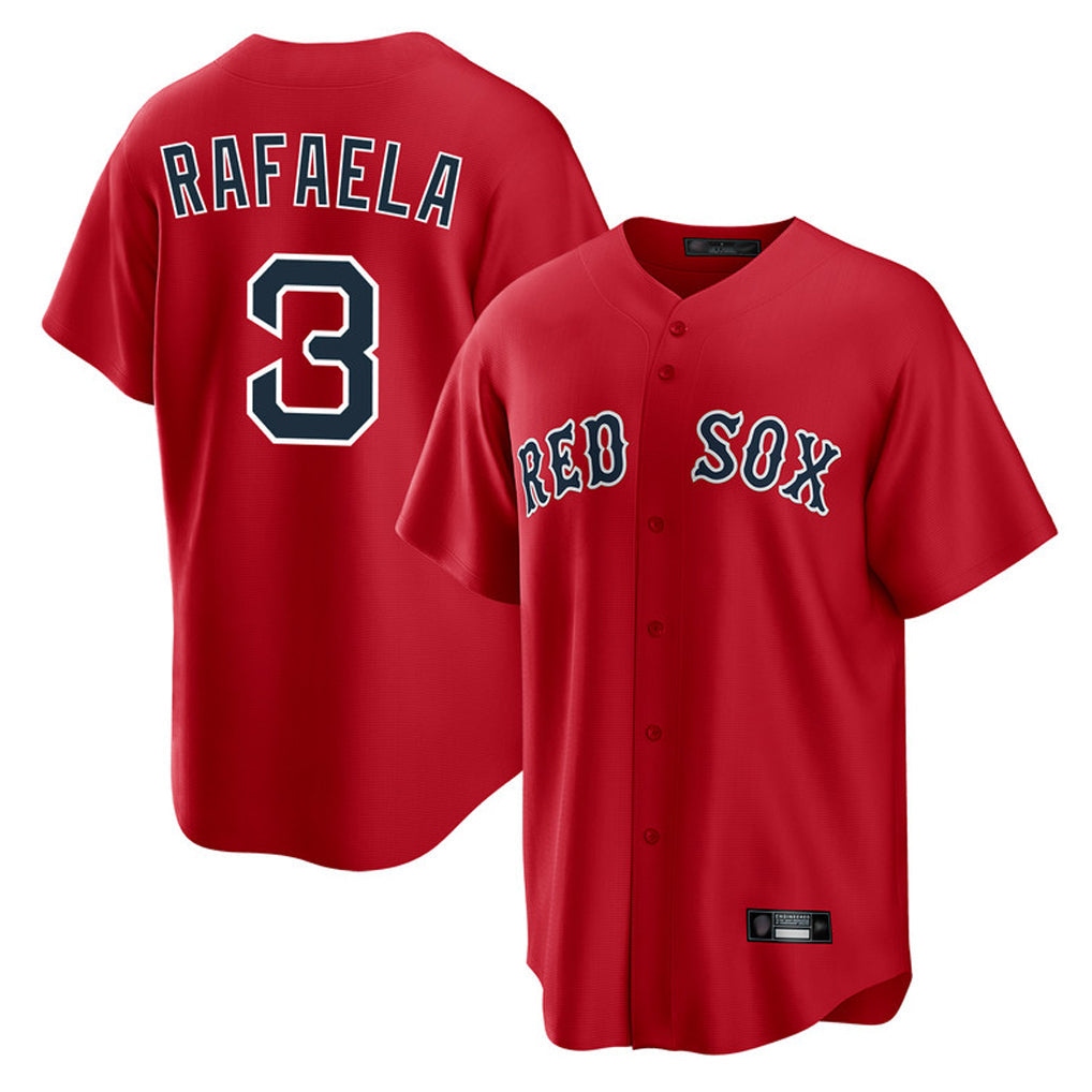 B.Red Sox #3 Ceddanne Rafaela Player Red Home Game Gdoa Stitched Jerseys