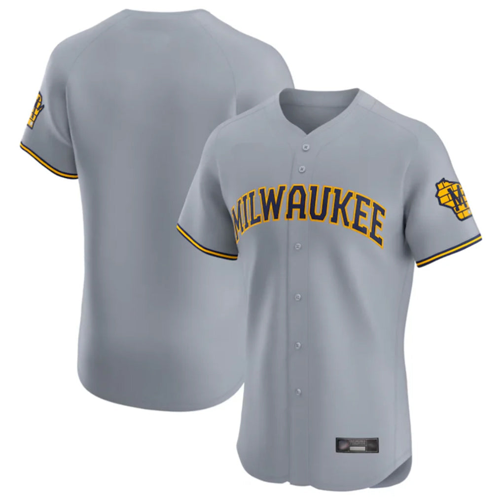 M.Brewers ## Brewers Blank Player Gray Home Limited Elite Gdoa Stitched Jerseys