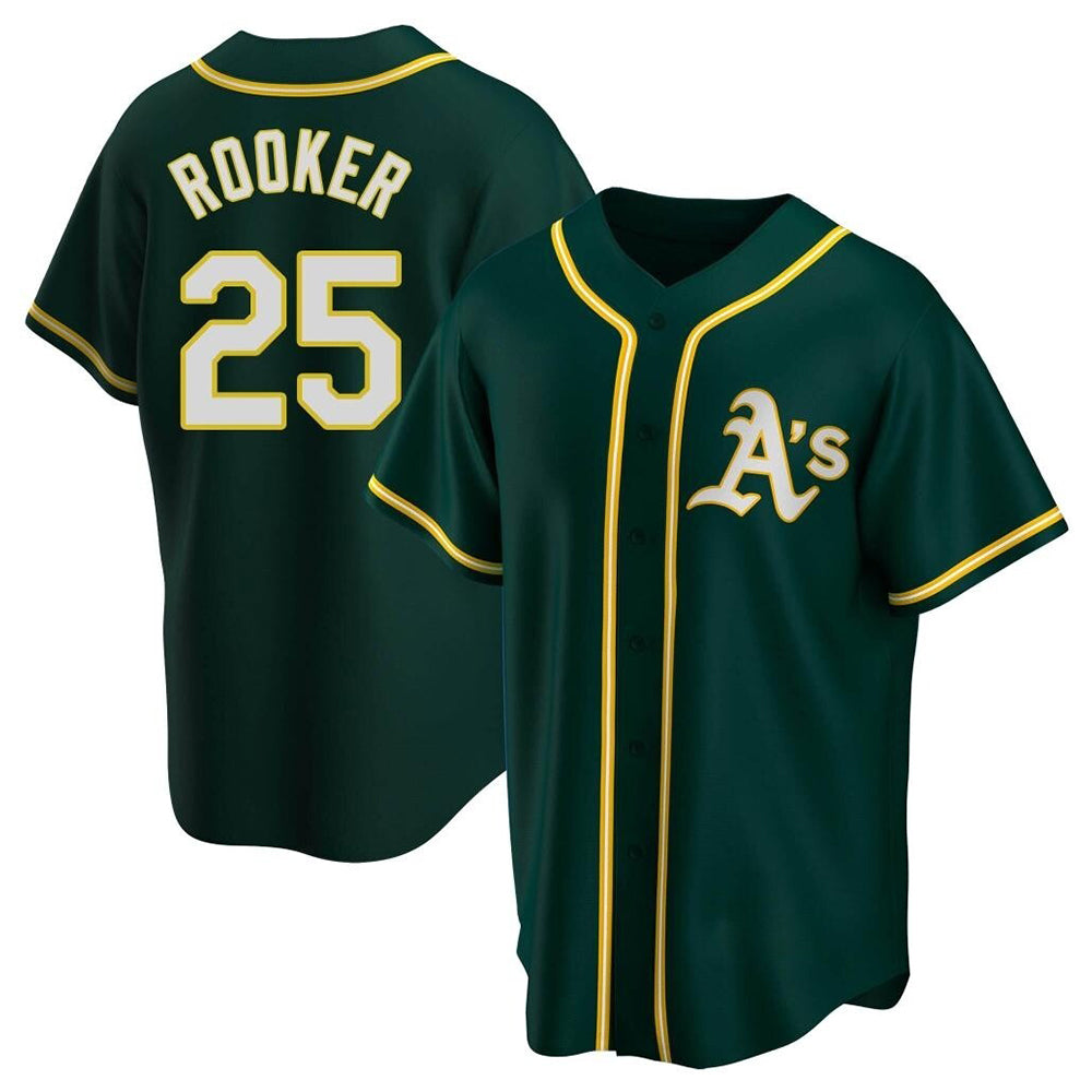 Athletics #25 Brent Rooker Player Green Replica Alternate Stitched Jersey