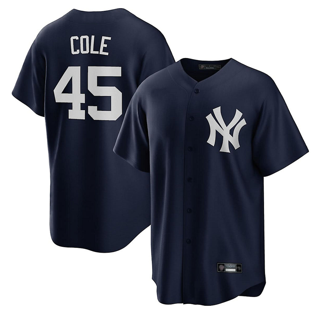 NY.Yankees #45 Gerrit Cole Player Navy Game Home Stitched Jerseys