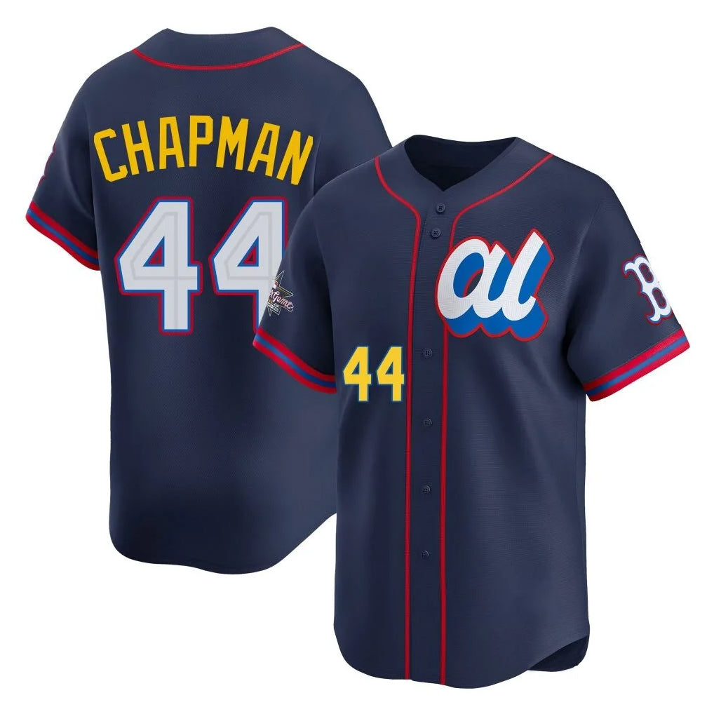 B.Red Sox #44 Aroldis Chapman Player Navy American League All-Star Edition Game Gdoa Stitched Jerseys
