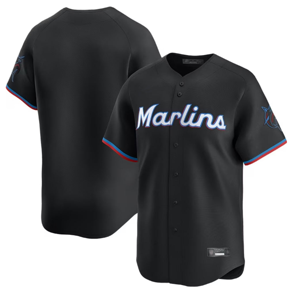 M.Marlins ## Marlins Blank Player Black  Home Limited Gdoa Stitched Jerseys