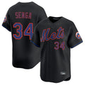 NY.Mets #34 Kodai Senga Player Black Alternate Home Limited Stitched Jerseys