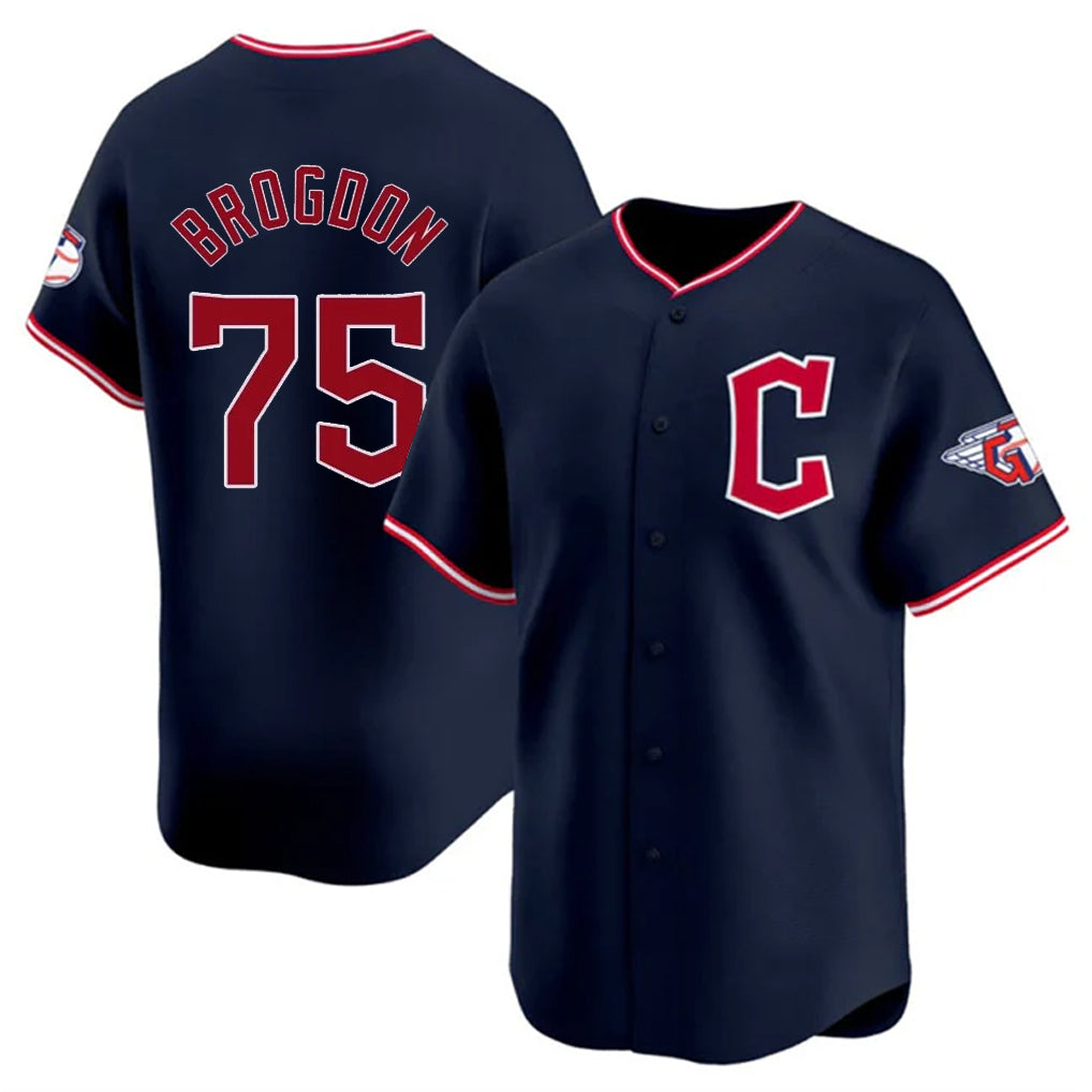C.Guardians #75 Connor Brogdon Player Navy Limited Home Gdoa Stitched Jerseys
