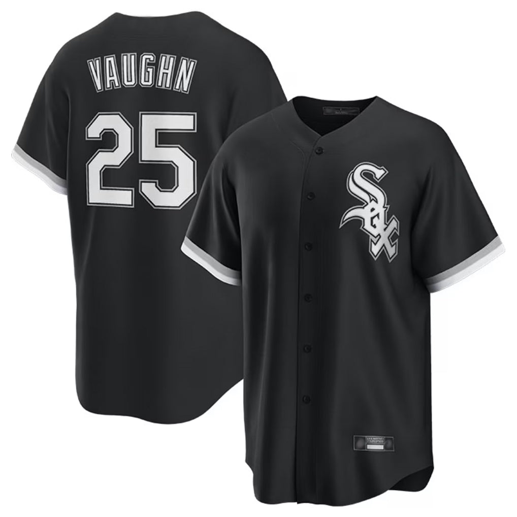 C.White Sox #25 Andrew Vaughn Player Black Home Game Gdoa Stitched Jerseys