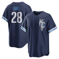 KC.Royals #28 Kyle Isbel Player Navy City Connect Home Game Gdoa Stitched Jerseys