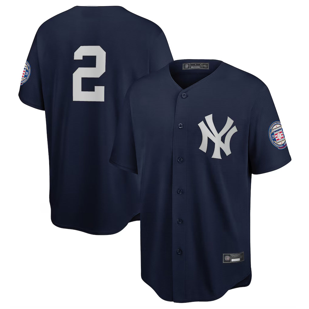 NY.Yankees #2 Derek Jeter Player Navy 2020 Hall of Fame Induction Limited Stitched Jerseys