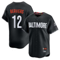 B.Orioles #12 Dylan Beavers Player Black City Connect Limited Home Game Gdoa Stitched Jerseys