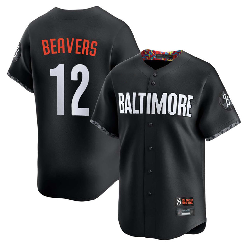 B.Orioles #12 Dylan Beavers Player Black City Connect Limited Home Game Gdoa Stitched Jerseys