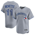 T.Blue Jays #11 Bo Bichette Player Gray Home Limited Gdoa Stitched Jerseys