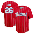 M.Marlins #26 Janson Junk Player Red City Connect Home Game Gdoa Stitched Jerseys