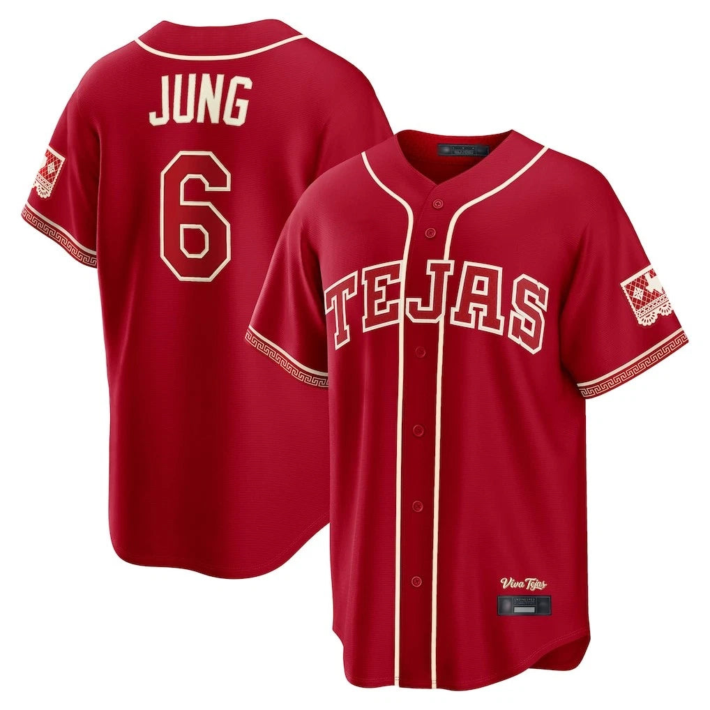T.Rangers #6 Josh Jung Player Red 2026 City Connect Limited Gdoa Stitched Jerseys