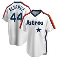 H.Astros #44 Yordan Alvarez Player White Cooperstown Collection T-shirt Gdoa Stitched Jerseys