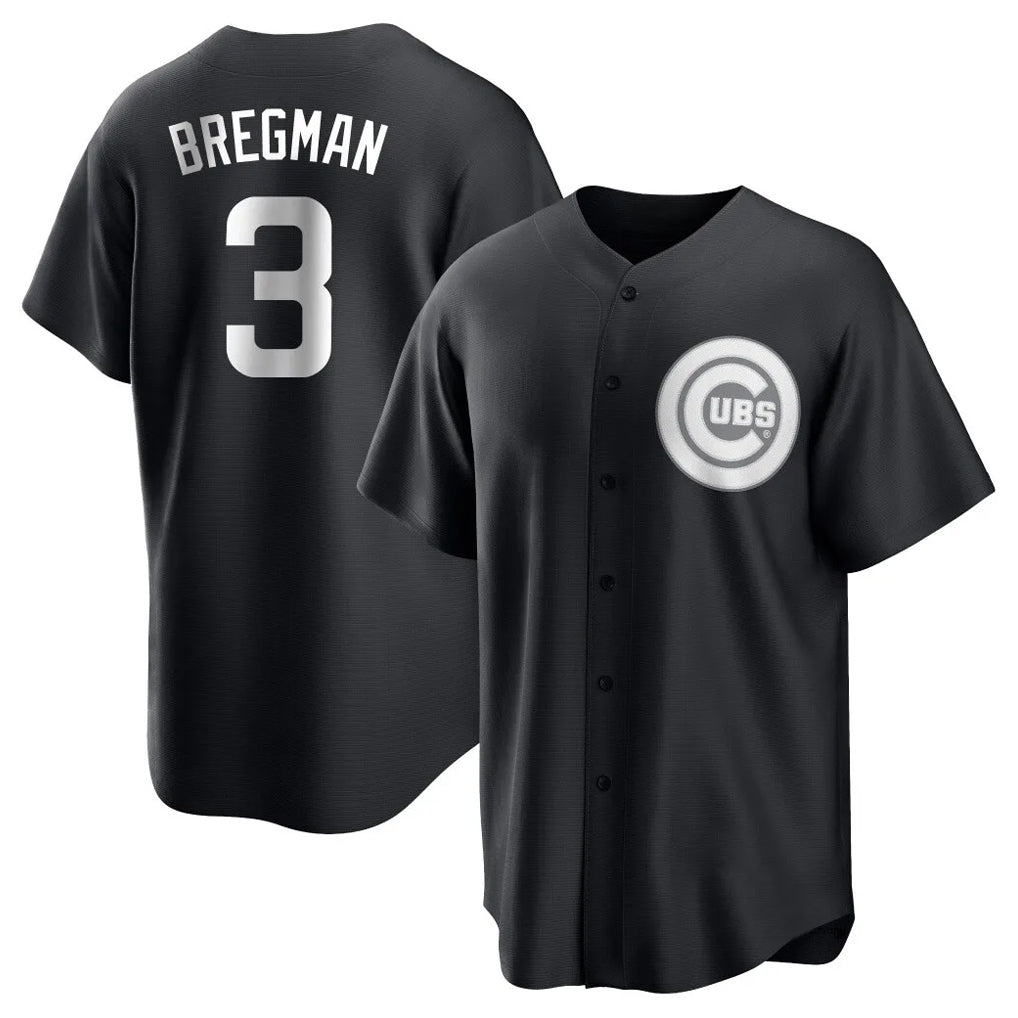 C.Cubs #3 Alex Bregman Player Black Game Gdoa Stitched Jerseys