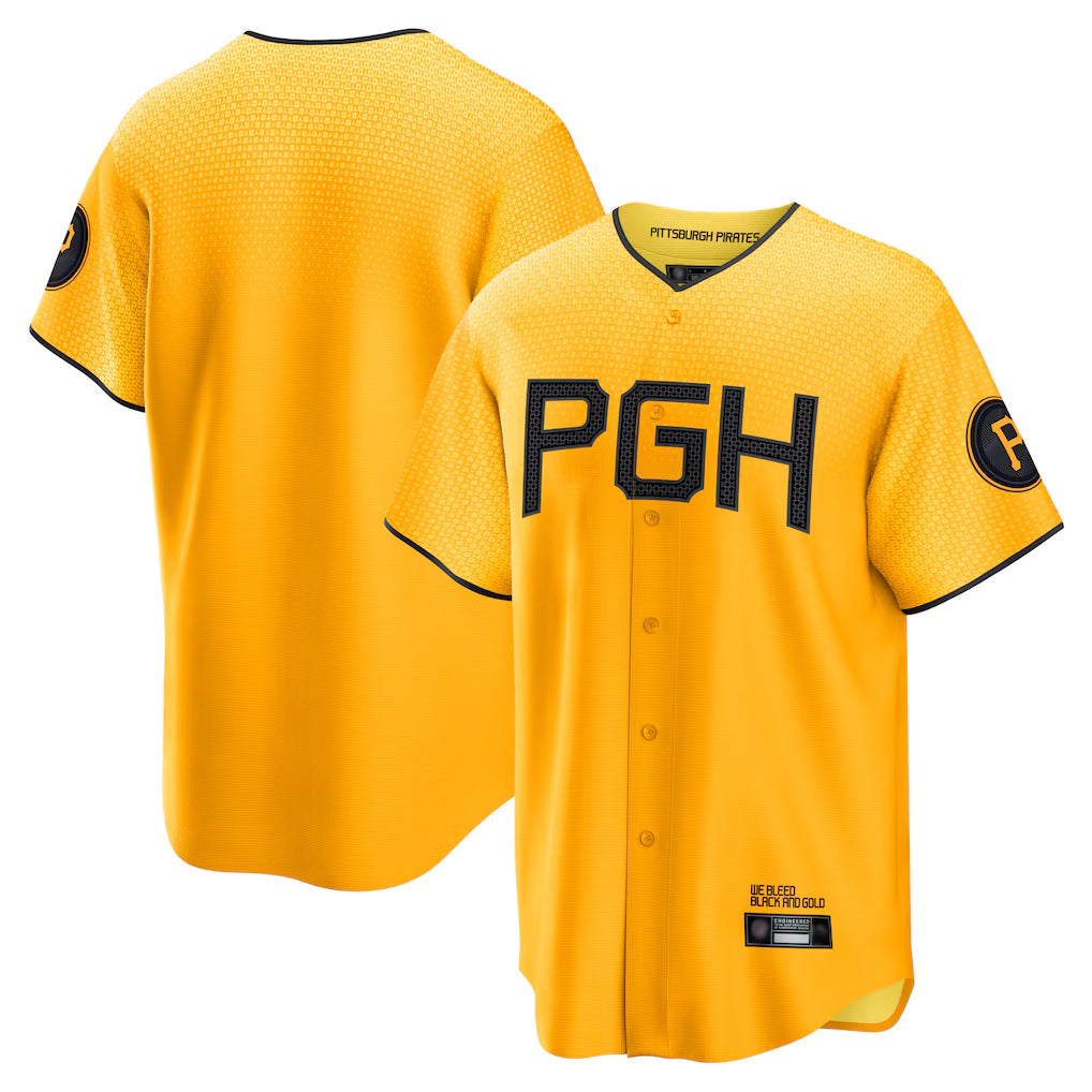 P.Pirates ## Pirates Blank Player Gold City Connect Home Game Stitched Jerseys
