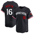 M.Twins #16 Austin Martin Player Navy Home Limited Gdoa Stitched Jerseys