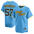 M.Brewers #53 Brandon Woodruff Player Light Blue City Connect Home Limited Gdoa Stitched Jerseys