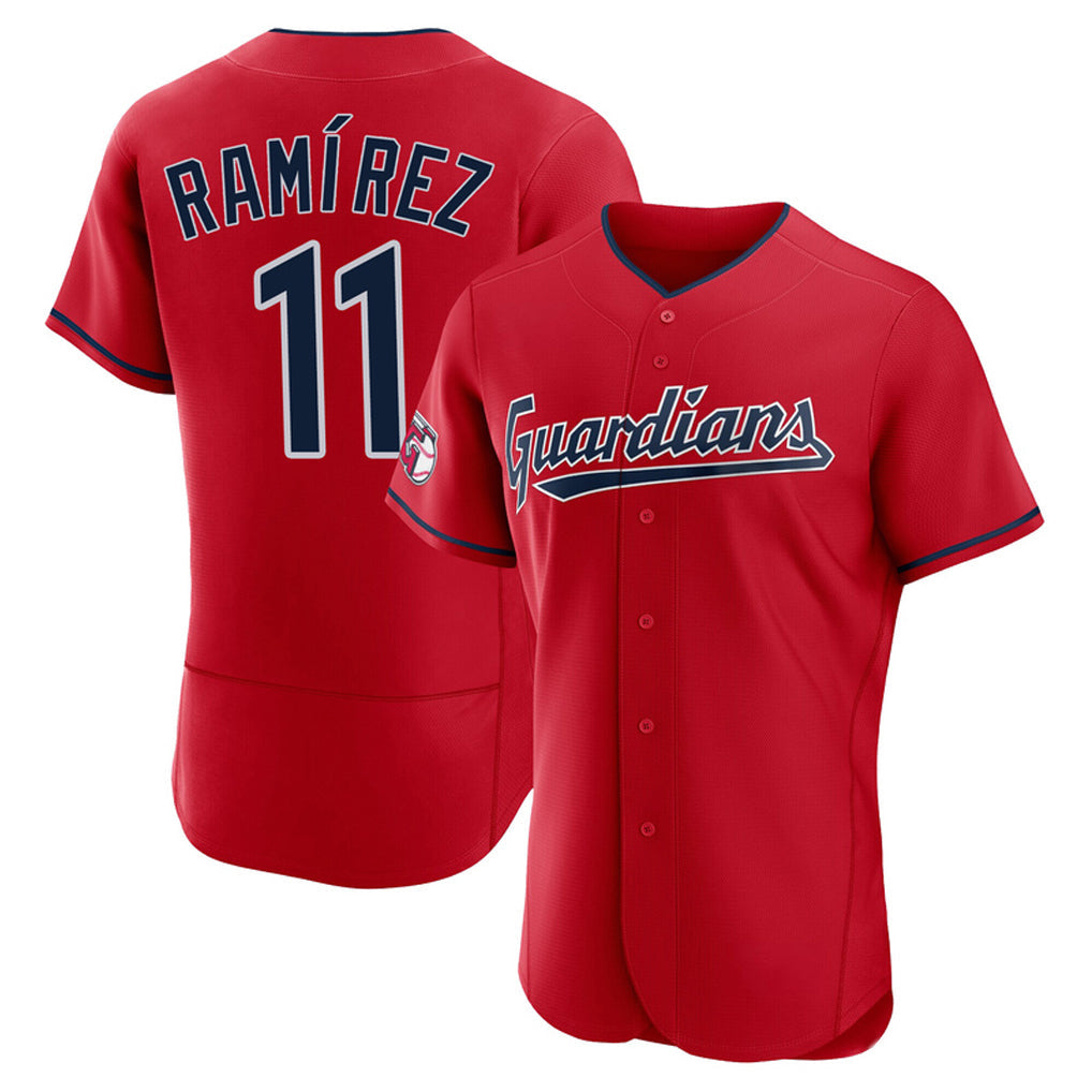 C.Guardians #11 Jose Ramirez Player Red Limited Elite Home Gdoa Stitched Jerseys