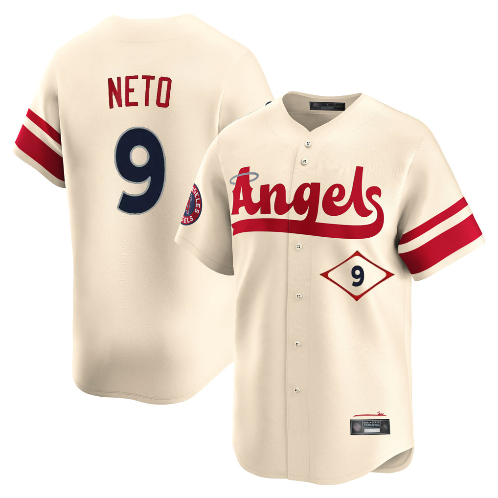 LA.Angels #9 Zach Neto Player Cream City Connect Limited Home Gdoa Stitched Jerseys
