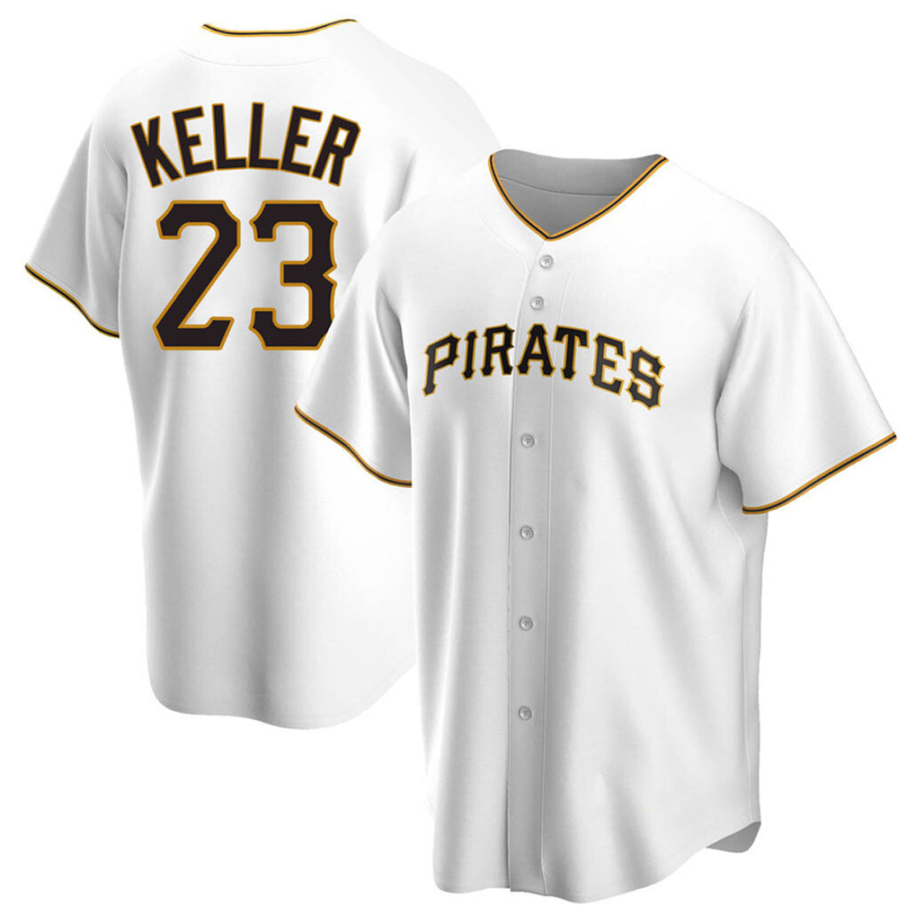 P.Pirates #23 Mitch Keller Player White Home Game Stitched Jerseys