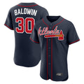 A.Braves #30 Drake Baldwin Player Navy Limited Elite Home Game Gdoa Stitched Jerseys