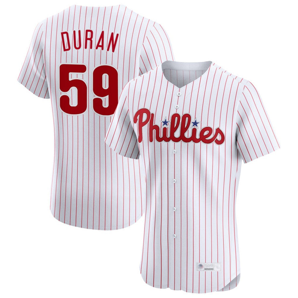 P.Phillies #59 Jhoan Duran Player White Home Limited Elite Gdoa Stitched Jerseys
