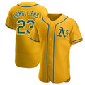 Athletics #23 Shea Langeliers Player Gold Authentic Alternate Stitched Jerseys