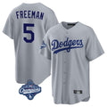 LA.Dodgers #5 Freddie Freeman Player Gray World Series Meet Game Gdoa Stitched Jerseys