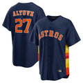 H.Astros #27 Jose Altuve Player Navy Home Game Gdoa Stitched Jerseys