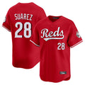 C.Reds #28 Eugenio Su¨¢rez Player Red Home Limited Gdoa Stitched Jerseys