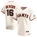 SF.Giants #16 Rafael Devers Player Cream Home Limited Stitched Jerseys