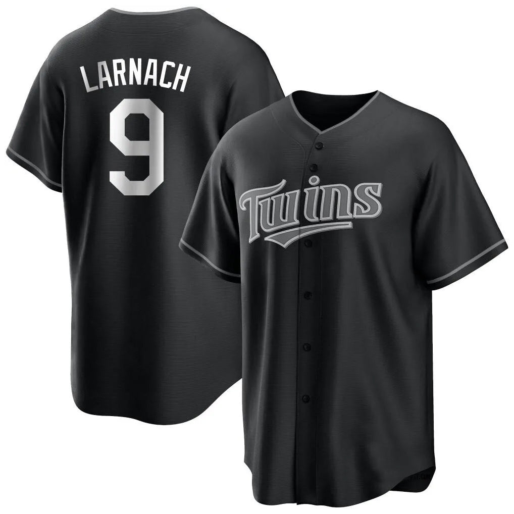 M.Twins #9 Trevor Larnach Player Black Home Game Gdoa Stitched Jerseys